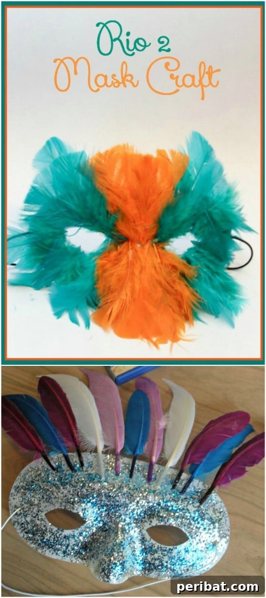 Endless Disney Crafting Fun for Kids 47 Cute Rio Feathered Mask Craft for kids