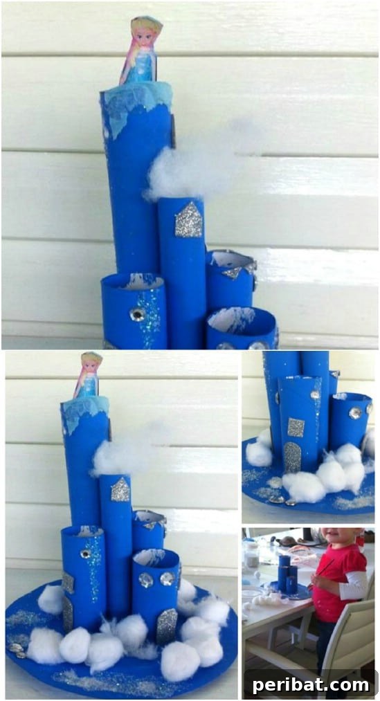 Endless Disney Crafting Fun for Kids 8 Upcycled Cardboard Tube Frozen Castle Craft for kids