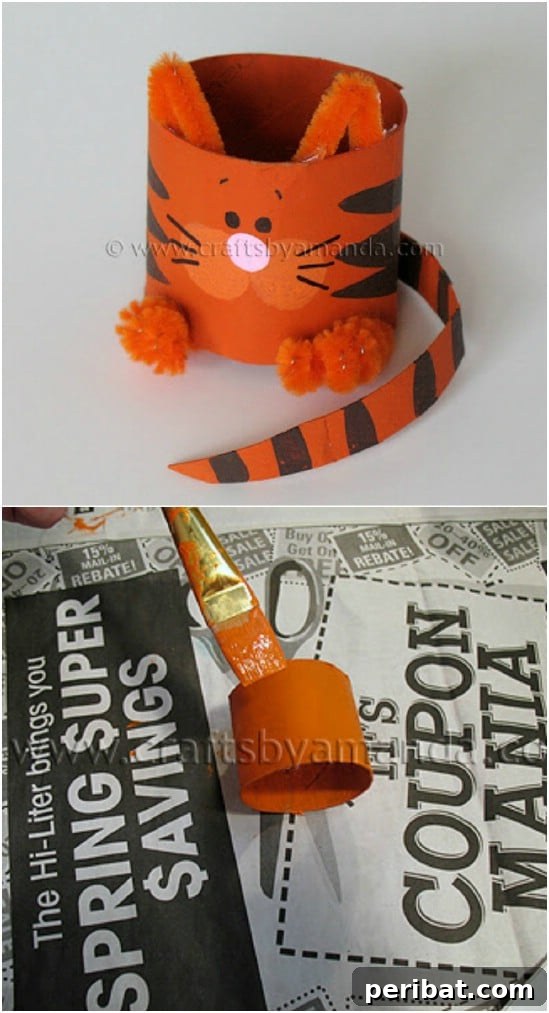 Endless Disney Crafting Fun for Kids 9 DIY Cardboard Tube Tigger from Winnie the Pooh
