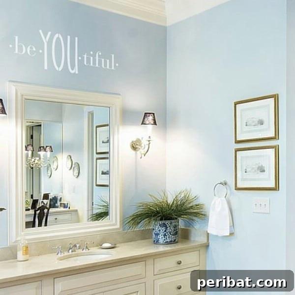 Empowering 'BeYOUtiful' Wall Decal for Bathroom or Girls' Bedroom