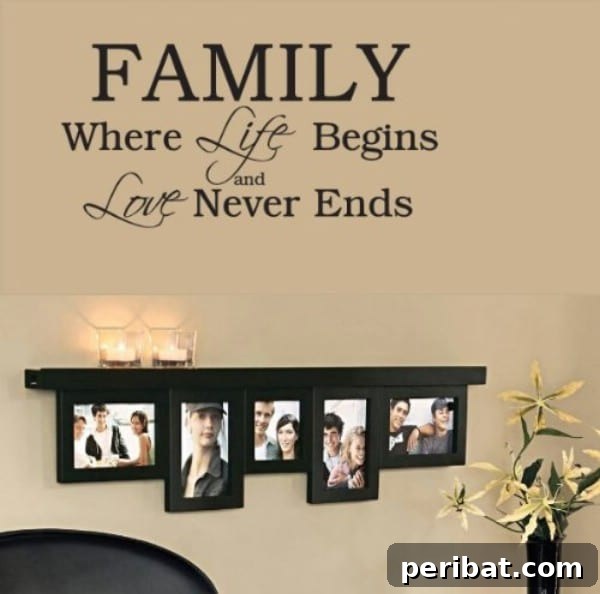 Heartwarming 'Family Wall Art' Decals for Dining and Living Rooms