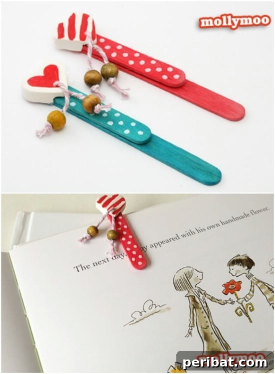 Crafting Summer Memories: Delightful Popsicle Stick Projects for Kids 23 Cute Popsicle Stick Clip On Bookmarks with animal designs