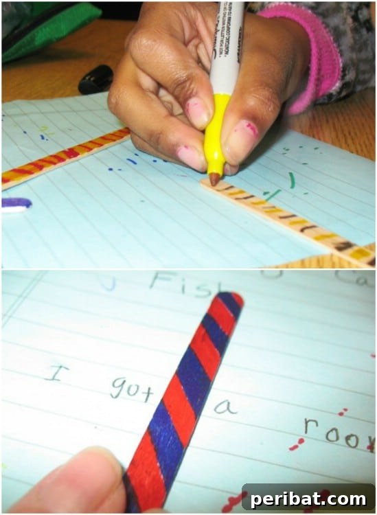 Crafting Summer Memories: Delightful Popsicle Stick Projects for Kids 30 DIY Popsicle Stick Word Spacers for learning to write legibly