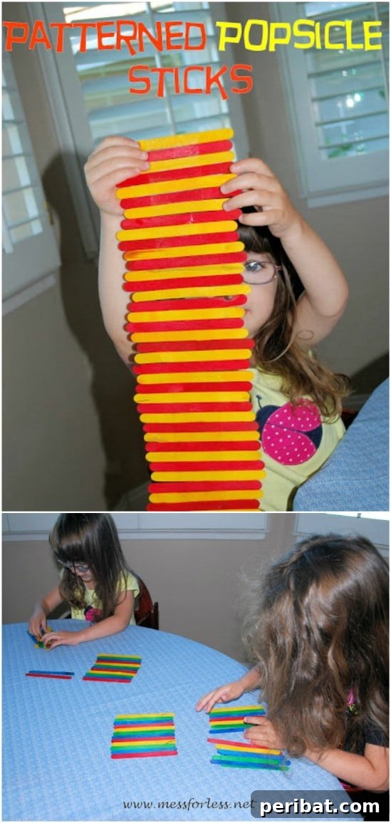 Crafting Summer Memories: Delightful Popsicle Stick Projects for Kids 41 Popsicle Stick Patterns for teaching color recognition