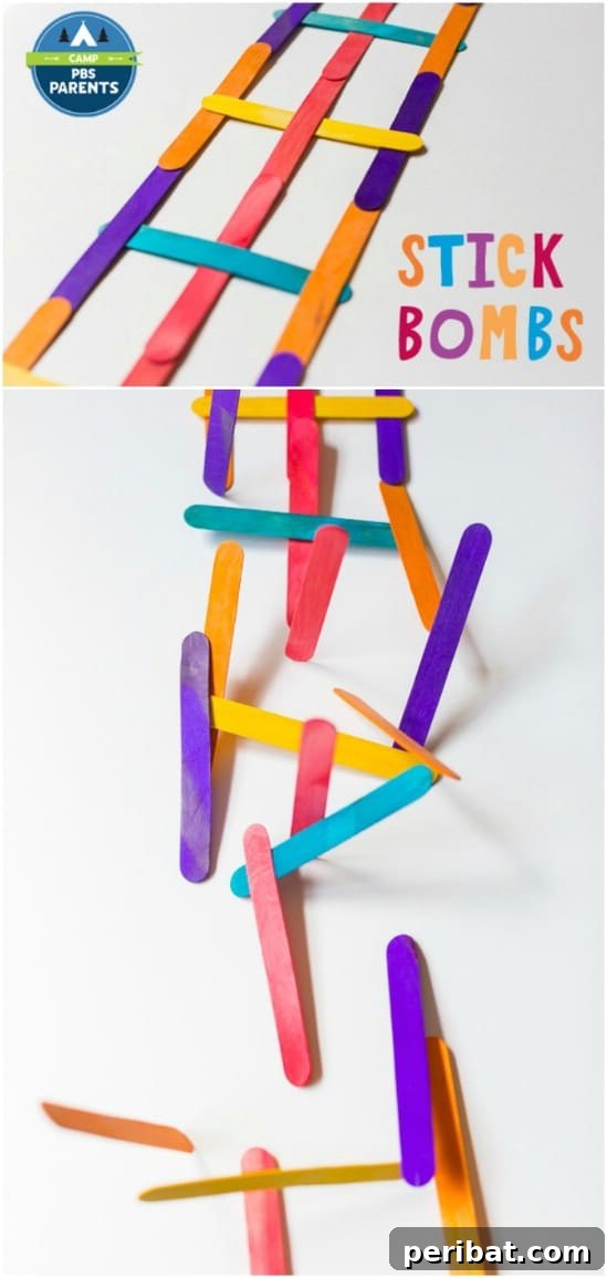 Crafting Summer Memories: Delightful Popsicle Stick Projects for Kids 44 Fun DIY Popsicle Stick Bombs, a Jenga-style game