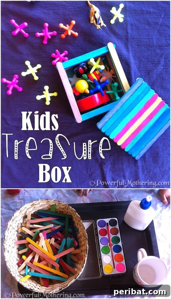 Crafting Summer Memories: Delightful Popsicle Stick Projects for Kids 46 Popsicle Stick Treasure Box with a lid