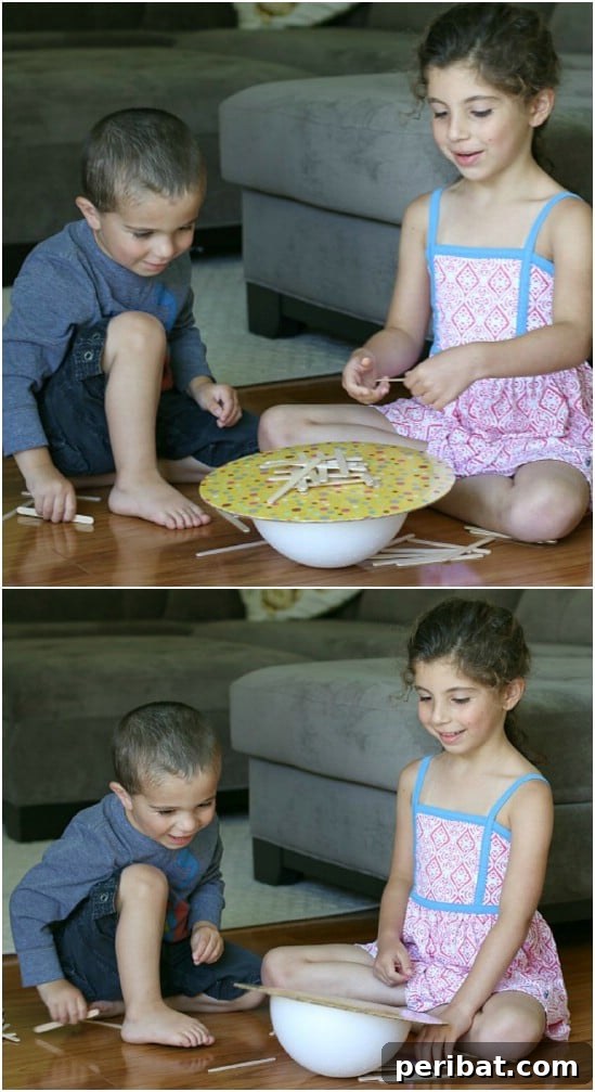 Crafting Summer Memories: Delightful Popsicle Stick Projects for Kids 7 Popsicle Stick Balancing Game for toddlers