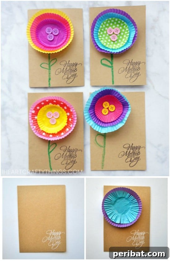 Cupcake Paper Flower Card