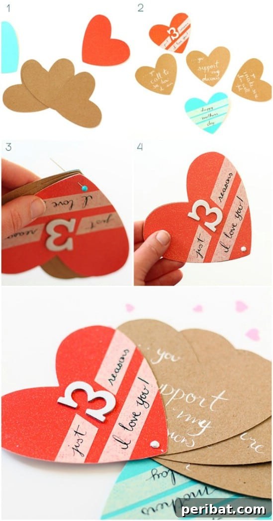 DIY Mother’s Day Heart Fan Card
