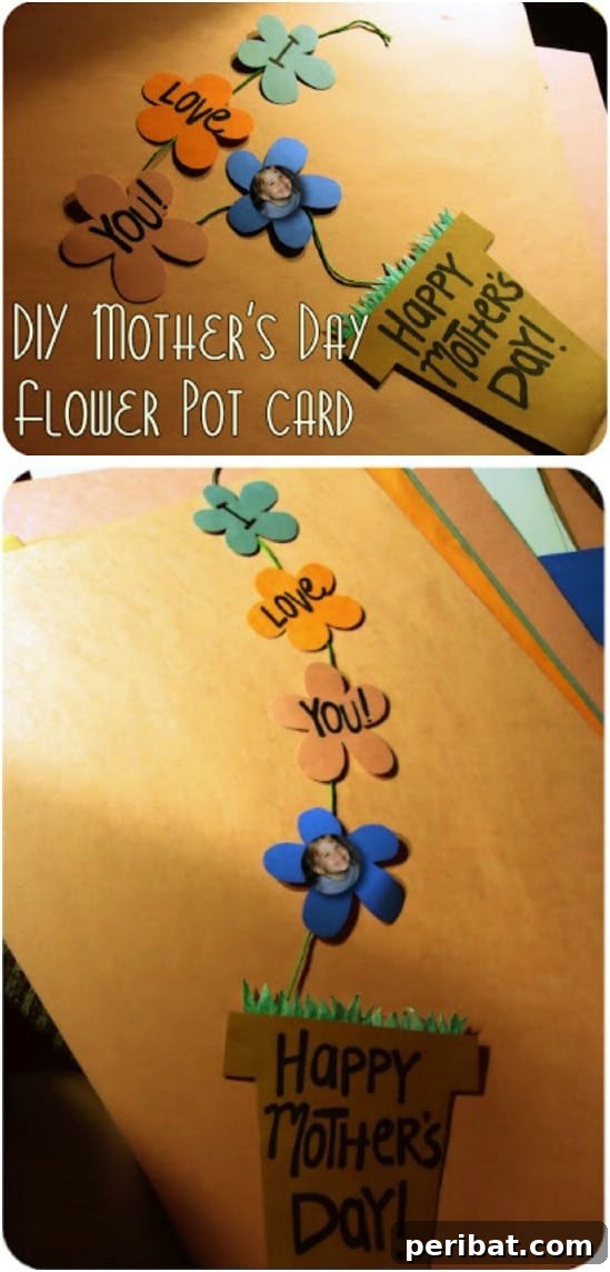 Cute DIY Flower Pot Card With Pictures