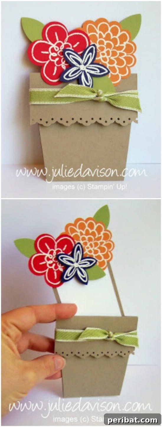 Easy DIY Flower Pot Card