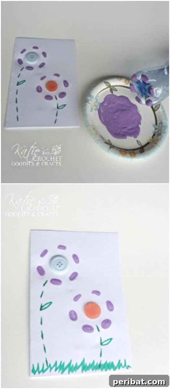 Upcycled Plastic Bottle Stamped Mother’s Day Card