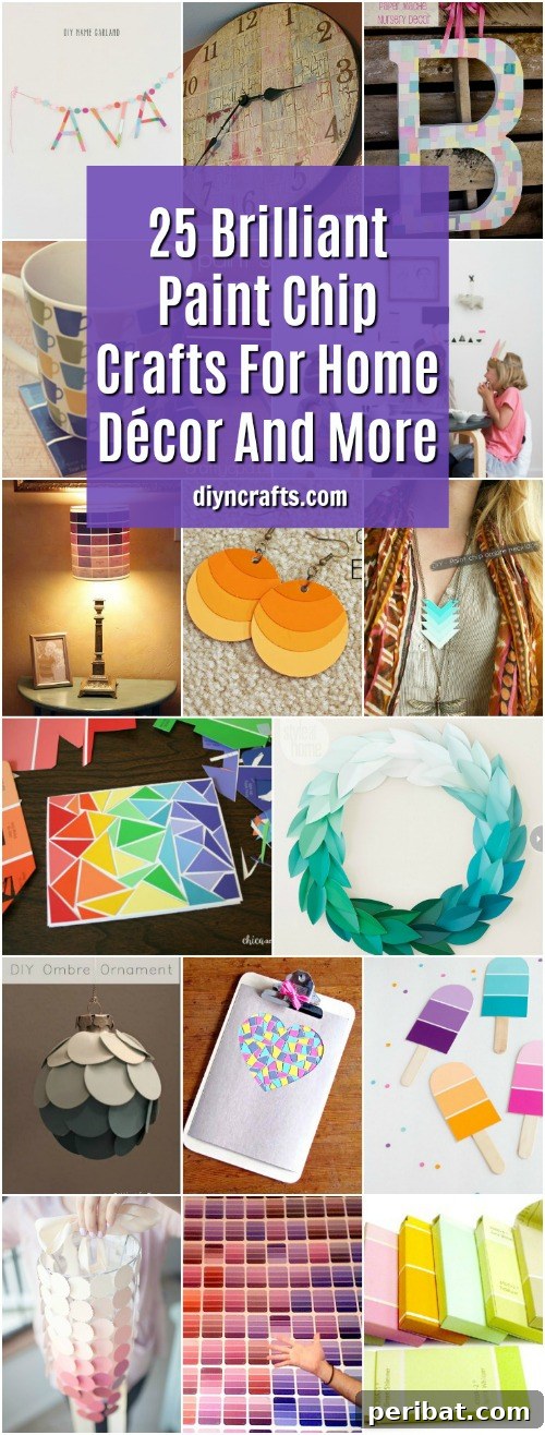 25 Brilliant Paint Chip Crafts for Sustainable Home Decor and Personalized Gifts