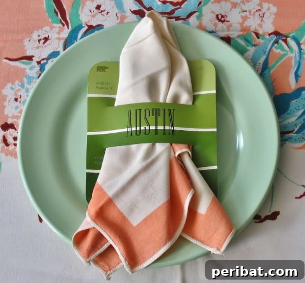 Simple DIY Paint Chip Napkin Holder for Special Occasions