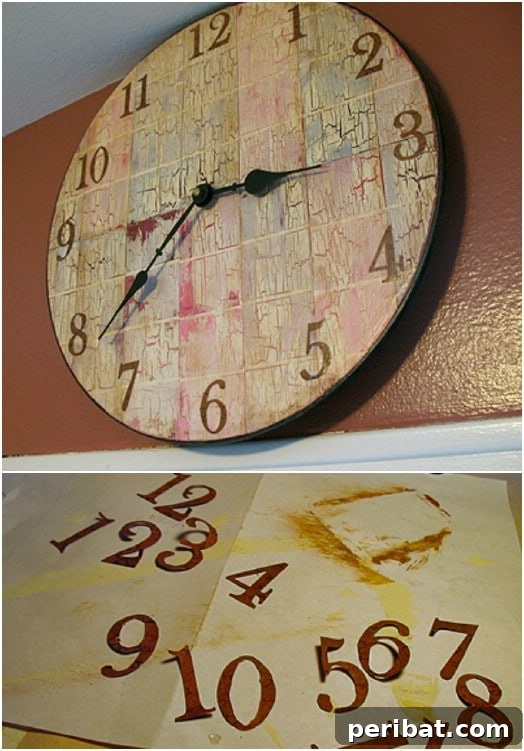 Rustic DIY Paint Chip Clock for a Vintage Touch