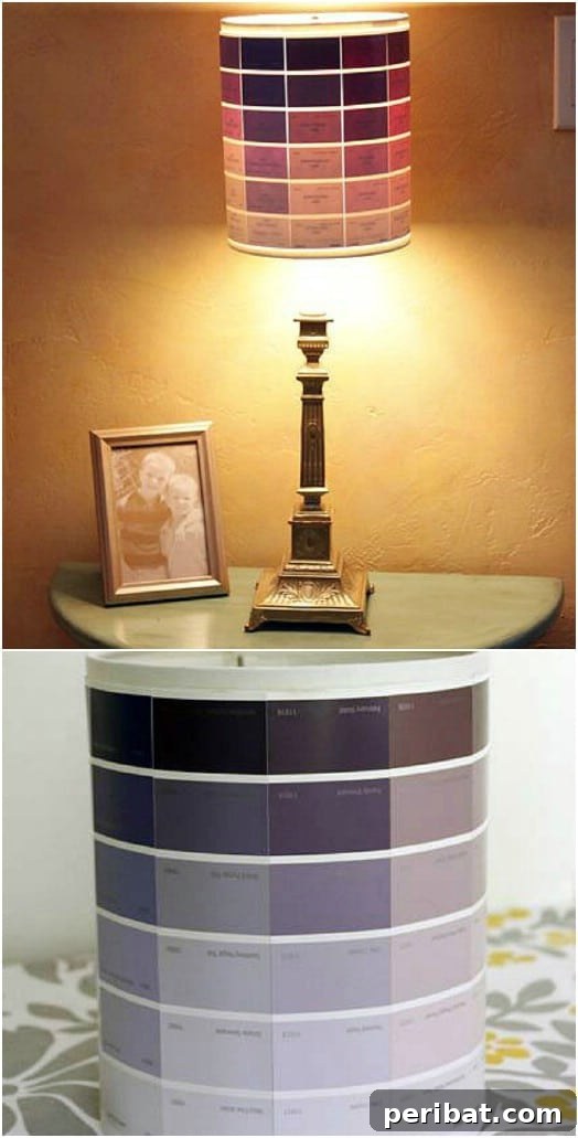 Simple DIY Paint Chip Lampshade for Instant Room Transformation