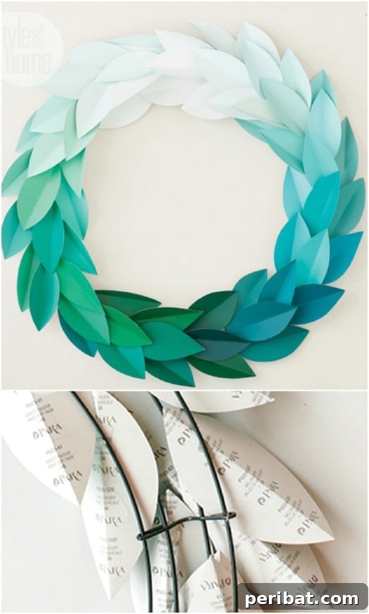 Lovely DIY Paint Chip Wreath for Year-Round Home Decor