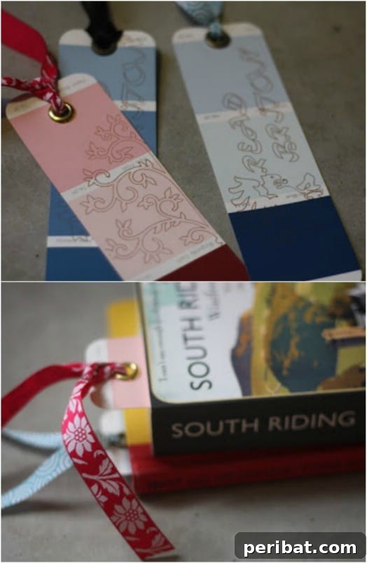 Easy DIY Paint Chip Bookmarks - Perfect Gifts for Readers