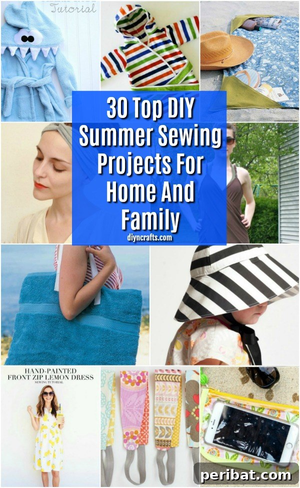 30 Top DIY Summer Sewing Projects For Home And Family – With Free Patterns!
