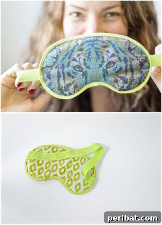 Hand Sewn Summer Sleep Mask for Travel