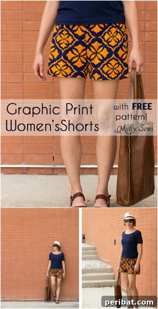 Easy Sew Graphic Shorts Free Pattern