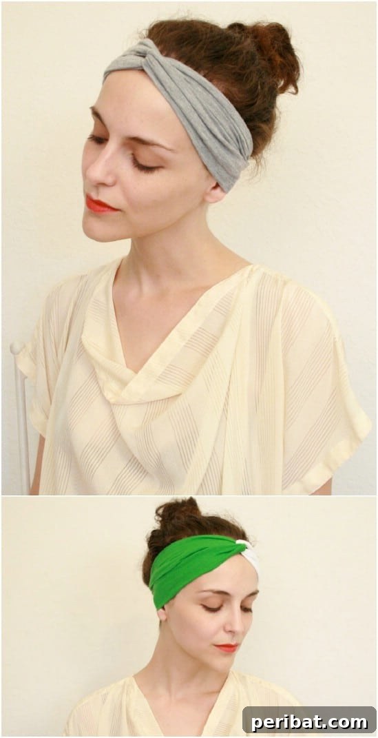 Quick Hand Sewn Turban Headband DIY