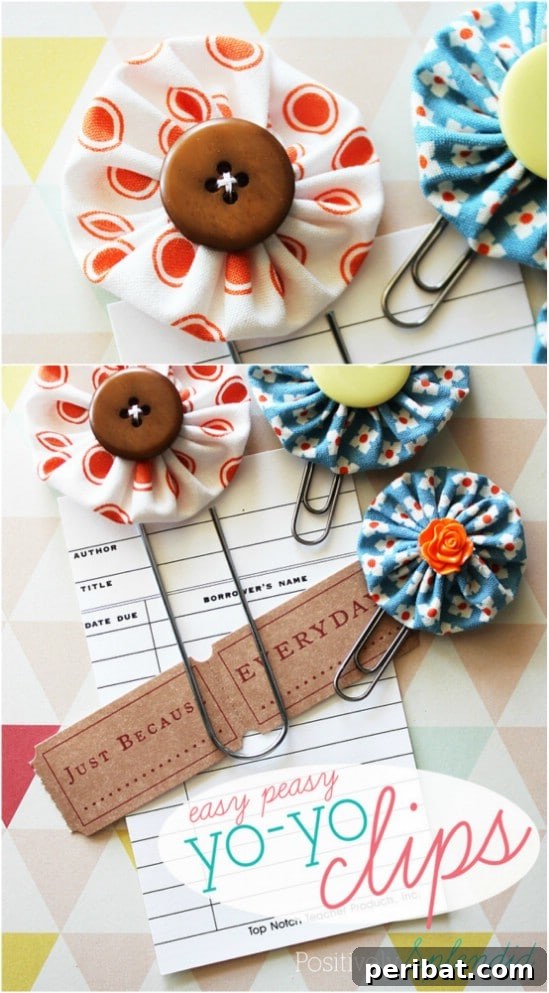 Adorable Easy To Sew Yo-Yo Clips Craft