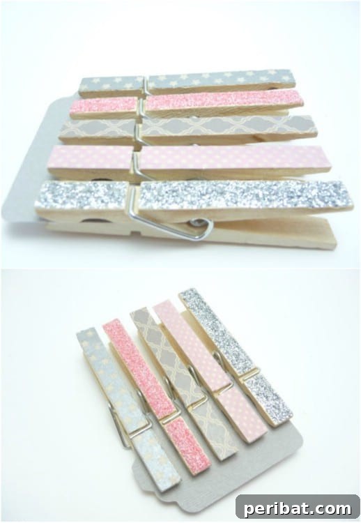 35 Adorable Mother's Day Crafts Kids and Toddlers Can Make 12 Cute DIY Washi Tape Clips made from clothespins