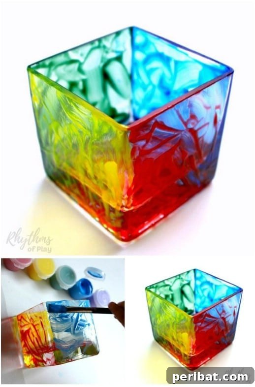 35 Adorable Mother's Day Crafts Kids and Toddlers Can Make 24 Hand Painted Votive Holders made by children