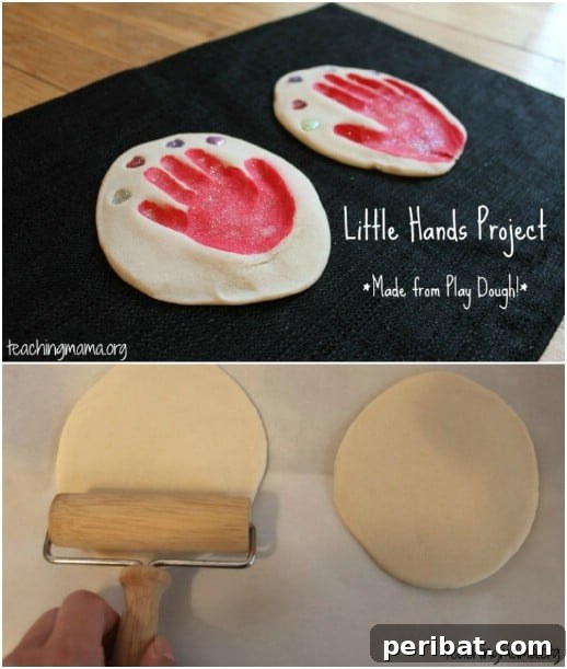 35 Adorable Mother's Day Crafts Kids and Toddlers Can Make 28 DIY Playdough Handprints for Mother's Day