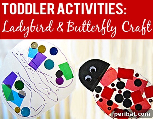 35 Adorable Mother's Day Crafts Kids and Toddlers Can Make 9 Ladybug and Butterfly Window Clings made by kids