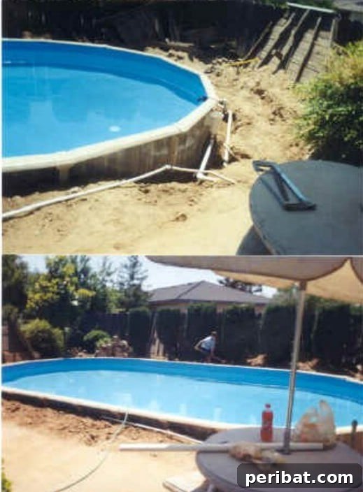 DIY Your Dream Inground Pool: Transform Your Backyard Without Breaking The Bank 7 An ingeniously converted above-ground pool, now an elegant inground feature in a backyard.