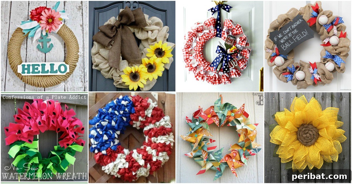 Dollar Store Summer Wreaths: 25 Gorgeous DIY Ideas 2 summer weaths diy