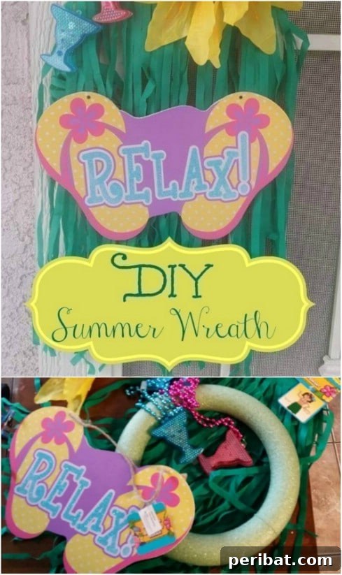Dollar Store Summer Wreaths: 25 Gorgeous DIY Ideas 13 Hula Inspired DIY Summer Wreath