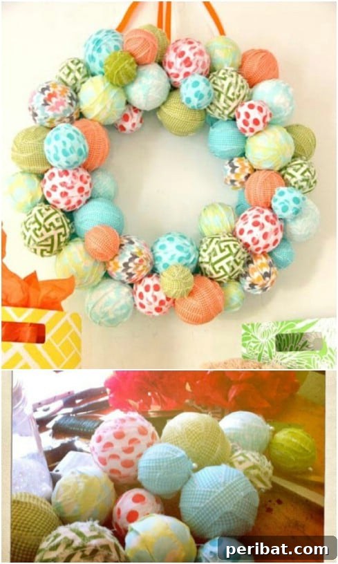 Dollar Store Summer Wreaths: 25 Gorgeous DIY Ideas 15 DIY Styrofoam Ball Wreath