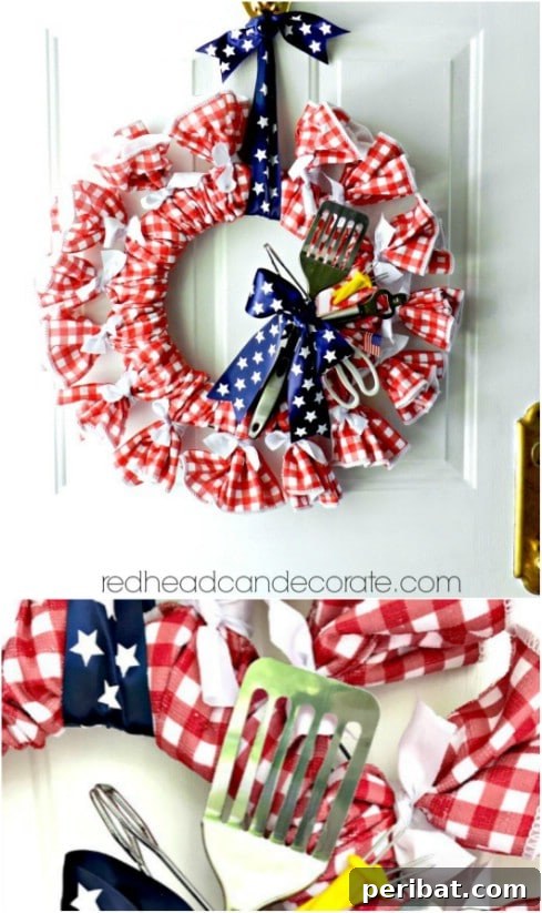 Dollar Store Summer Wreaths: 25 Gorgeous DIY Ideas 9 Patriotic DIY Summer Wreath