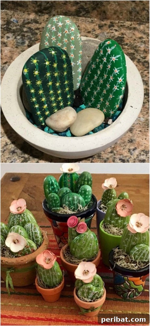 Bonus grab or diy these painted rock cactuses to decorate your garden.