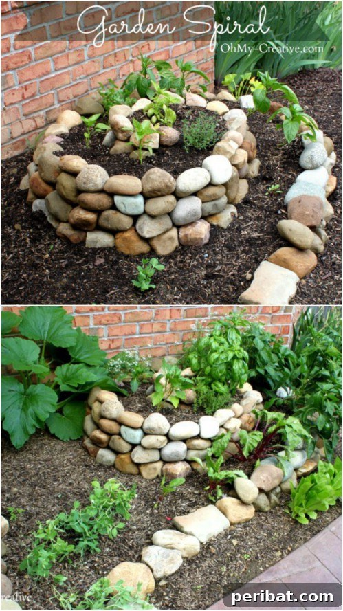 Easy DIY Spiral Rock Garden
