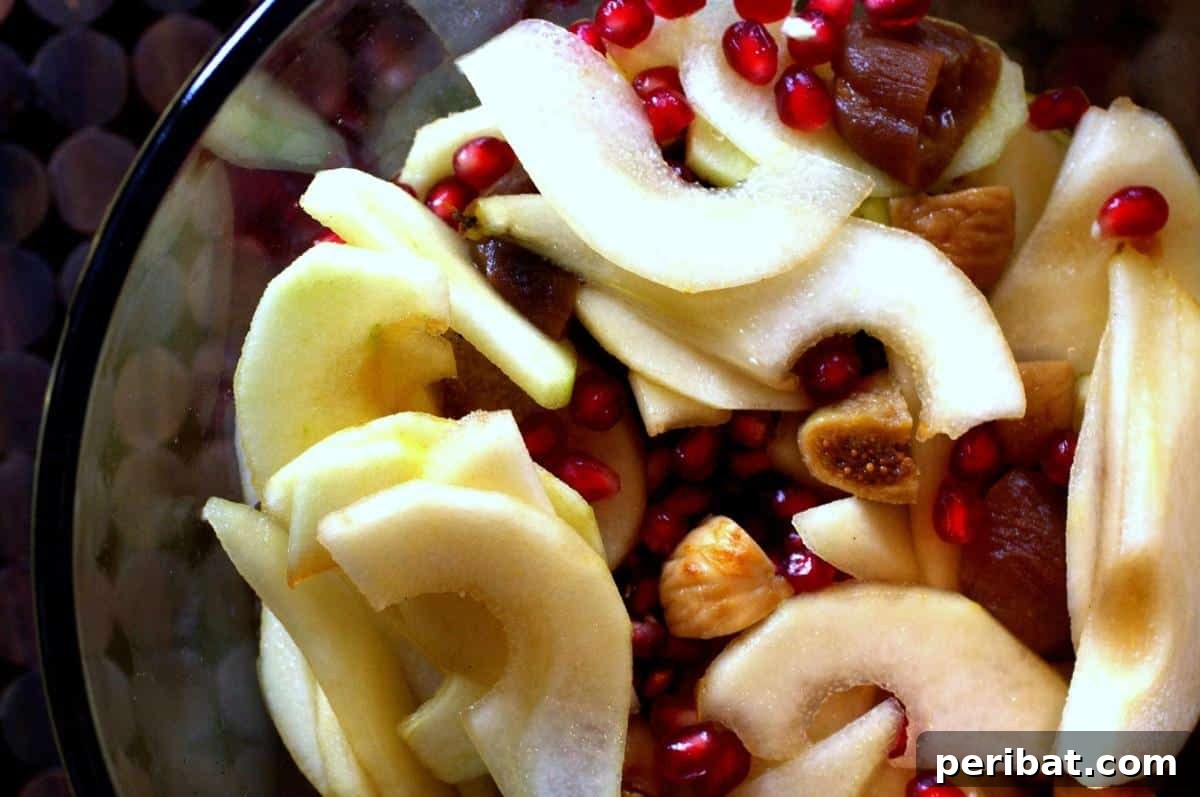 Vibrant Winter Fruit Salads: Delicious & Nutritious 10 A comforting Apricot and Fig Winter Salad, ideal for cozy days.
