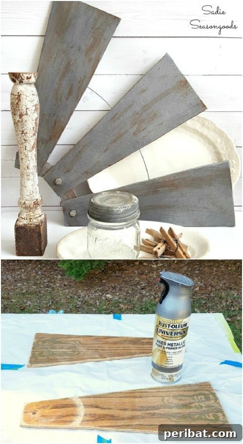 10 Stunning DIY Windmills to Enhance Your Garden's Appeal 9 Upcycled Ceiling Fan Blade Windmill Décor