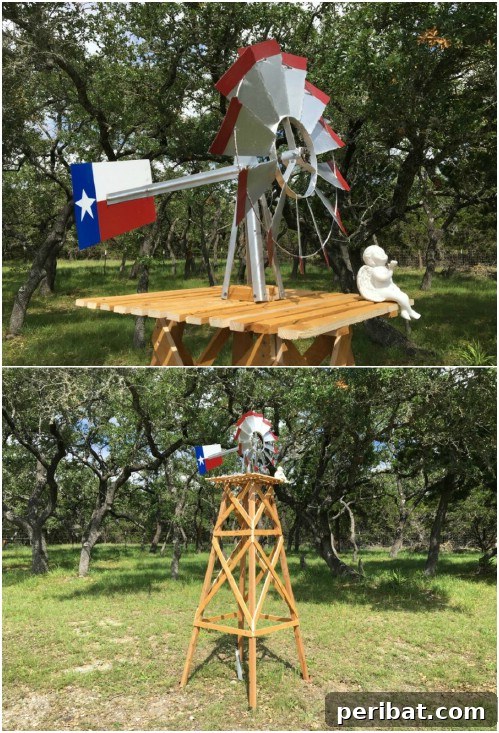10 Stunning DIY Windmills to Enhance Your Garden's Appeal 10 DIY Windmill With Wooden Base