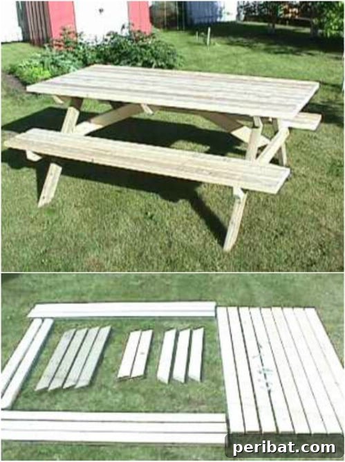 DIY Rustic Picnic Tables: 18 Free Plans for Summer Gatherings 11 DIY Traditional A Frame Picnic Table