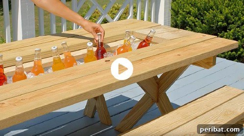 DIY Rustic Picnic Tables: 18 Free Plans for Summer Gatherings 12 DIY Picnic Table With Attached Cooler