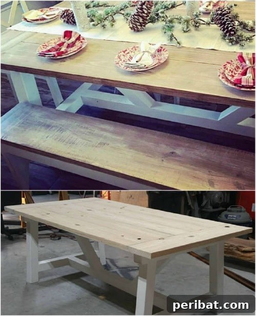 DIY Rustic Picnic Tables: 18 Free Plans for Summer Gatherings 6 DIY Farmhouse Picnic Table