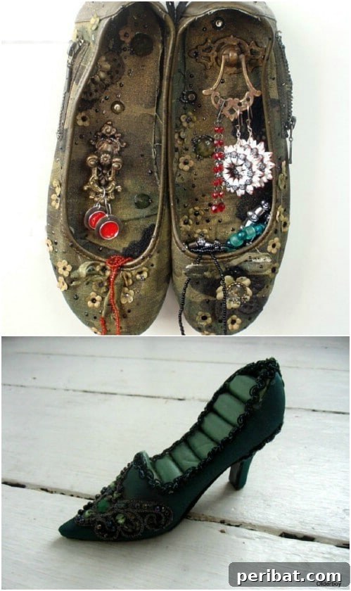 10 Mind-Blowing Ways to Reinvent Your Old Shoes 6 DIY Hanging Jewelry Rack