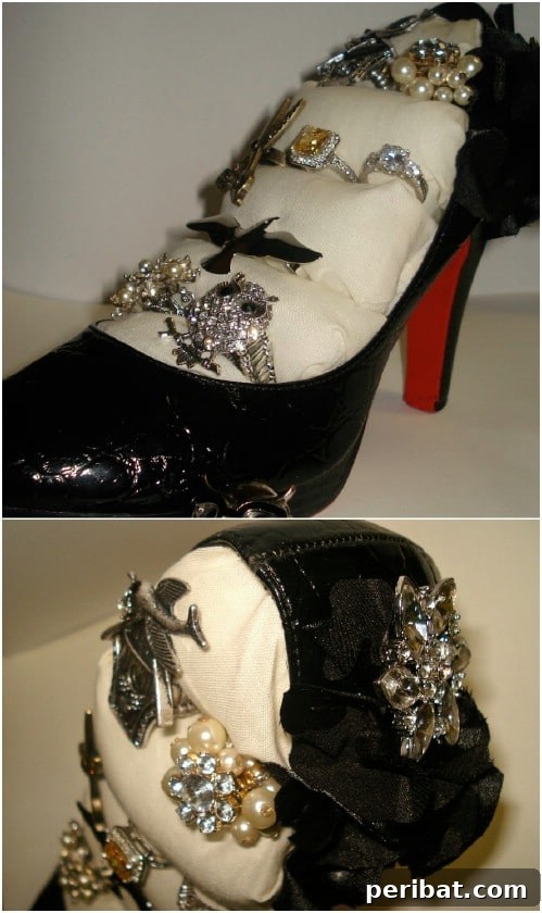 10 Mind-Blowing Ways to Reinvent Your Old Shoes 7 DIY High Heeled Ring Rack Display