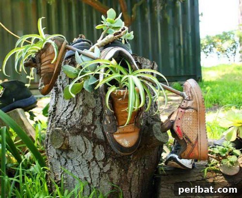 10 Mind-Blowing Ways to Reinvent Your Old Shoes 9 Repurposed Shoe Herb Garden