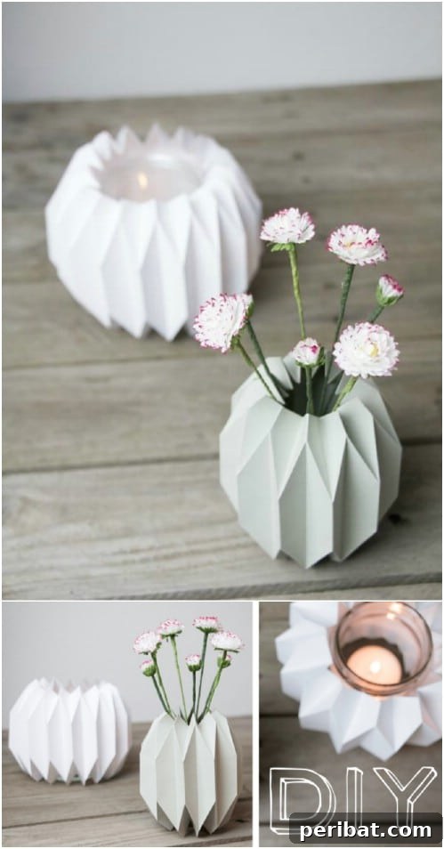 DIY Origami Designed Vase