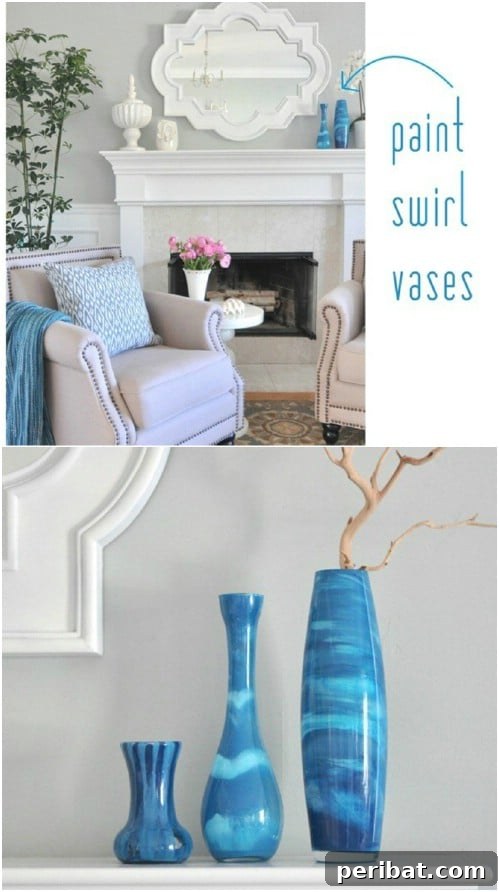 Easy DIY Marbled Vases