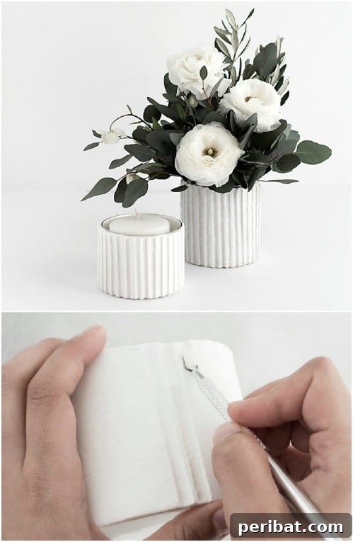 DIY Textured Vases